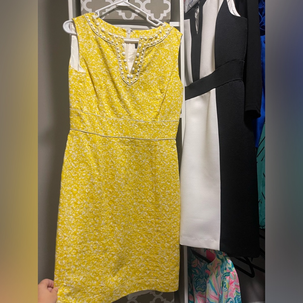 Tahari ASL dress yellow